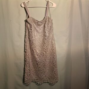 Elegant Lace Cocktail Dress – Sleeveless Mauve Overlay Party Dress